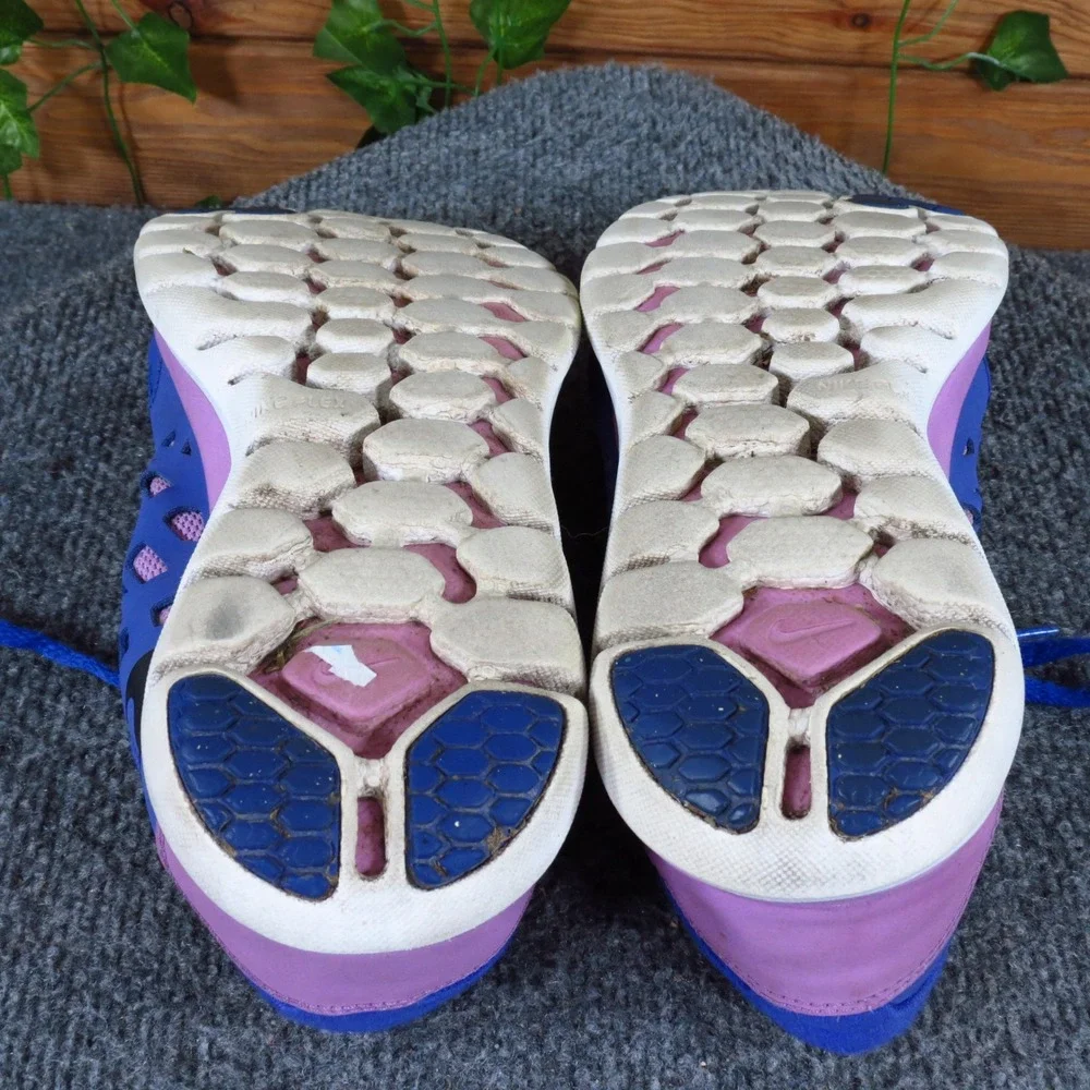 Nike Flex 2015 RN Women Running Shoes Size 8.5 Athletic Training Blue Pink Mesh
